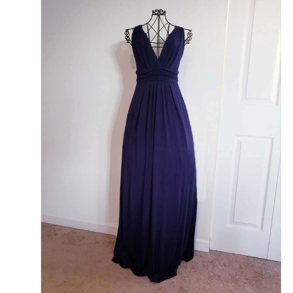 Tart Deep Navy V-Neck Maxi Dress